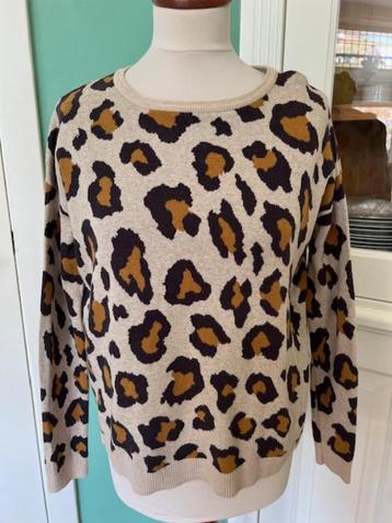 	 H&M fijn gebreide sweater panterprint maat S. beschikbaar voor biedingen