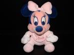 DISNEY MUIS BABY MINNIE MOUSE VELOURS HUIDSKLEUR/BLAUW MET R, Kinderen en Baby's, Speelgoed | Knuffels en Pluche, Nieuw, Overige typen