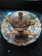 Schitterende grote Satsuma schaal met bonbonniere, Ophalen of Verzenden
