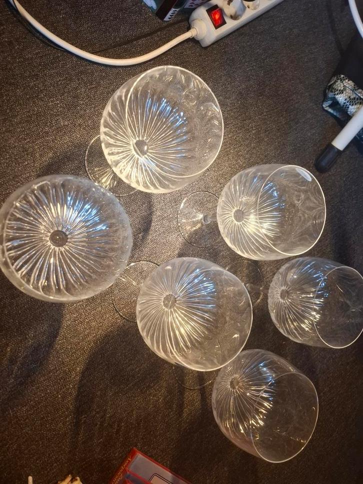 6 Accademia Luigi Bormioli Glazen kristal, Huis en Inrichting, Keuken | Servies, Zo goed als nieuw, Glas of Glazen, Overige stijlen