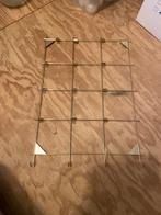 Metalen wandrek voor kaarten of foto's goudkleurig, Wandkapstok, Gebruikt, Ophalen of Verzenden, Minder dan 100 cm