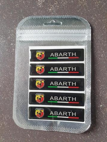 5 STUKS Abarth stickers sticker 58 mm lang Fiat Italie