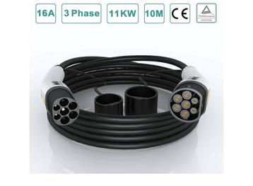 Nieuwe laadkabel type 2, modus 3, 16 amp, 11 kW, 10M beschikbaar voor biedingen