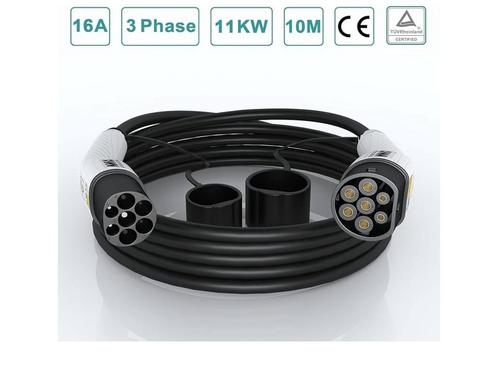 Nieuwe laadkabel type 2, modus 3, 16 amp, 11 kW, 10M, Auto diversen, Laadpalen, Nieuw, Laadkabel, Ophalen of Verzenden