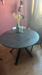Ronde eettafel, Huis en Inrichting, Tafels | Eettafels, Ophalen, 100 tot 150 cm, Rond, Zo goed als nieuw