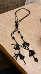 Ketting Flapper jaren 20 vintage zwart, Sieraden, Tassen en Uiterlijk, Ophalen of Verzenden, Overige materialen, Ketting