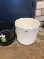 Set van 3 Elho bloempotten - Nieuwstaat, Kunststof, Rond, M, Ophalen of Verzenden