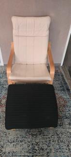 Stoel met bijpassende voetenbank., Huis en Inrichting, Stoelen, Ophalen, Zo goed als nieuw, Eén
