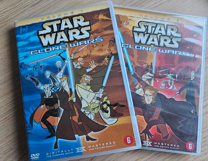 Star Wars - Clone Wars: Volume 1 & 2, Cd's en Dvd's, Dvd's | Tv en Series, Zo goed als nieuw, Science Fiction en Fantasy, Vanaf 6 jaar