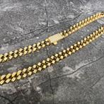 14k gouden ketting collier cuban schakel, Ophalen of Verzenden, Zo goed als nieuw, Goud