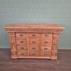 Apothekerskast Ladenkast Anna Teak 1,25 m Art. Nr.: 27250E, Ophalen, 100 tot 150 cm, 5 laden of meer, Teakhout