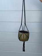 Olijfgroene hangpot met 4 mica kunstplant/kunstplanten, Tuin en Terras, Bloembakken en Plantenbakken, Tuin, Steen, Minder dan 30 cm