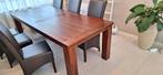 Eettafel mahonie hout, Huis en Inrichting, Tafels | Eettafels, Ophalen, 100 tot 150 cm, 200 cm of meer, Zo goed als nieuw