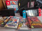 Nintendo switch plus spellen en accessoires, Met games, Met 2 controllers, Ophalen of Verzenden, Zo goed als nieuw