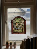 Vintage Stained Glass Style Hanging Panel, Ophalen