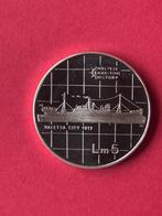 Malta 5 Liri 1986 Prooflike 0,925 zilver 20.00 grams, Ophalen of Verzenden, Overige landen, Zilver