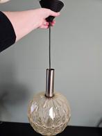 Vintage hanglamp kunststof met chroom en messing, Ophalen of Verzenden, Gebruikt, Kunststof, Minder dan 50 cm