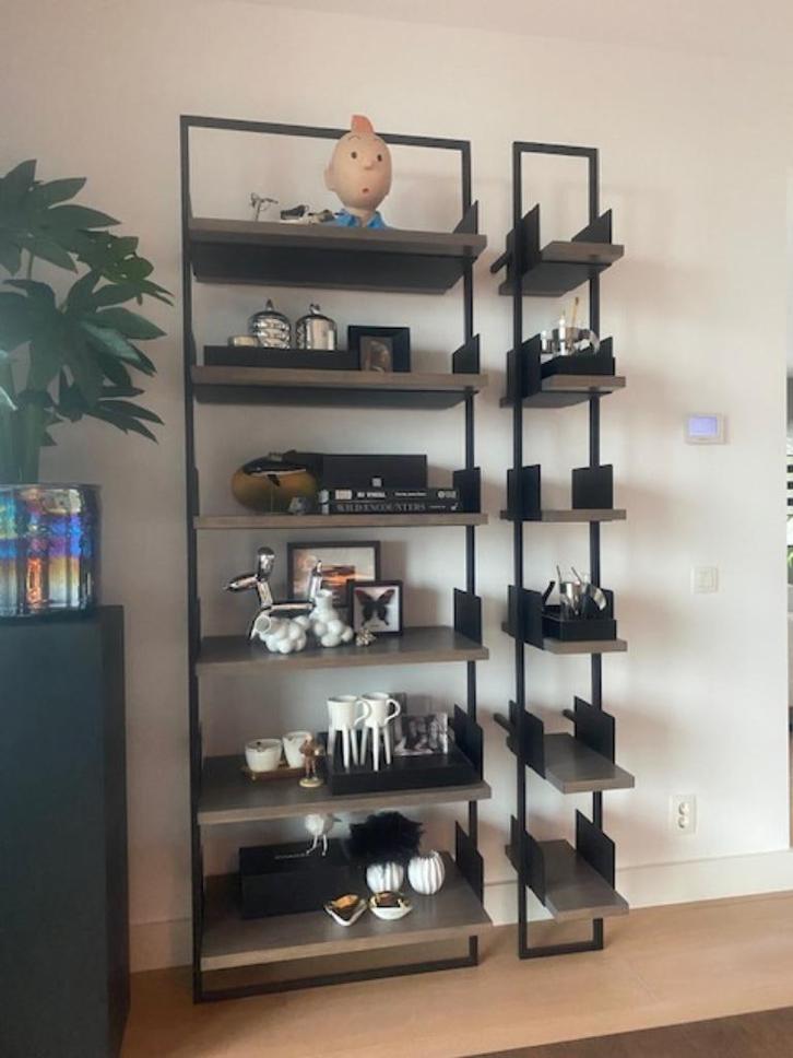 Metalen design wandrek, Huis en Inrichting, Kasten | Wandmeubels, Zo goed als nieuw, 200 cm of meer, Minder dan 150 cm, 25 tot 50 cm