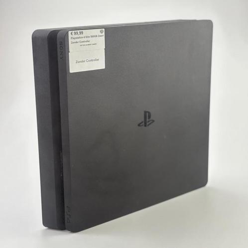Playstation 4 Slim 500GB Zwart Zonder Controller, Spelcomputers en Games, Games | Sony PlayStation 4, Zo goed als nieuw