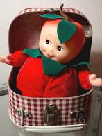 Oud popje vrolijk appeltje in koffertje, Ophalen of Verzenden