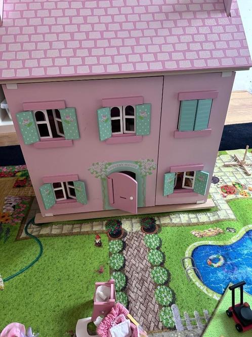 Le Toy van poppenhuis roze hout, Kinderen en Baby's, Speelgoed | Poppenhuizen, Gebruikt, Poppenhuis, Ophalen