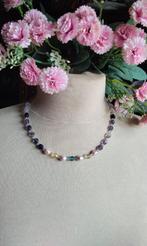 Prachtige Ketting Facet Fluoriet Barok echte Parels, Sieraden, Tassen en Uiterlijk, Kettingen, Paars, Nieuw, Ophalen of Verzenden