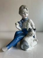 Vintage Wagner & Apel DDR Beeldje Meisje Spelende Poes 50’s, Antiek en Kunst, Antiek | Porselein, Ophalen of Verzenden
