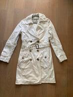 Witte Trenchcoat van Rene vd Wijck, maat 36, Wit, Ophalen of Verzenden, Zo goed als nieuw, Rene van der Wijck