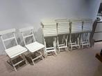 10 bistro tuinstoelen Ikea met ophangbeugels, Ophalen, Gebruikt, Metaal, Inklapbaar