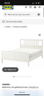 IKEA hemnes bed, Huis en Inrichting, Ophalen, Gebruikt, Wit, 140 cm