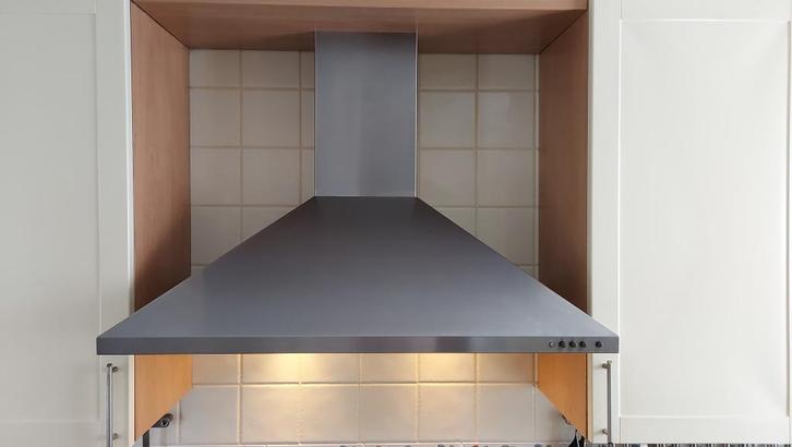 Afzuigkap Pelgrim RVS  € 50,-, Witgoed en Apparatuur, Afzuigkappen, Gebruikt, Onderbouw afzuigkap, 200 tot 400 m³ per uur, Ophalen