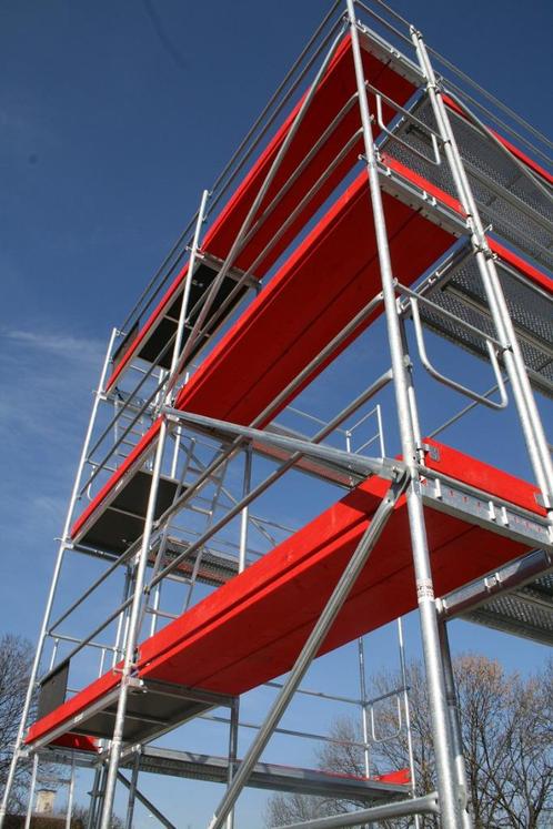Nieuwe steiger 255m² (33x8,5m) levering mogelijk Gevelsteige, Doe-het-zelf en Verbouw, Steigers, Nieuw, Gevelsteiger, 5 meter of hoger
