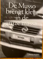 Ssangyong MUSSO / Mercedes - 1997 glossy kartonnen a, Boeken, Auto's | Folders en Tijdschriften, Ssangyong MUSSO - Mercedes Benz techniek