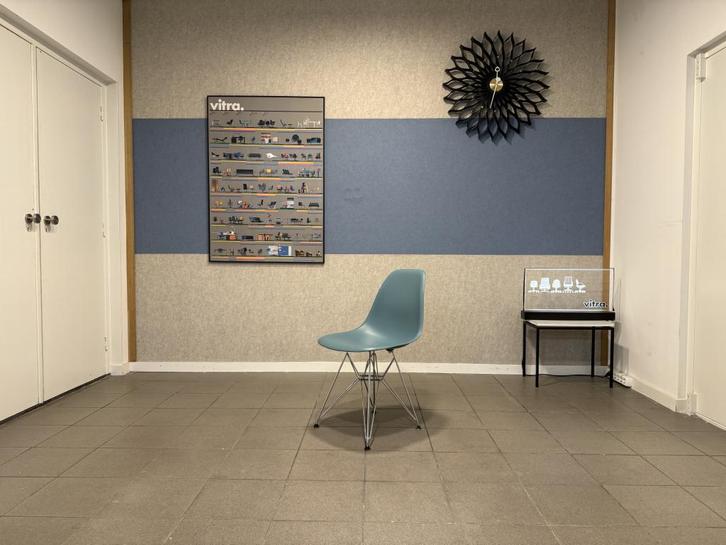 Vitra | Eames | DSR | Ocean Blue | 4x, Huis en Inrichting, Stoelen, Gebruikt, Vier, Kunststof, Metaal, Blauw, Ophalen of Verzenden