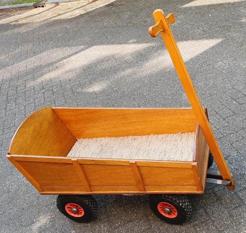 Degelijke grote houten bolderkar op luchtbanden, Caravans en Kamperen, Bolderkarren, Gebruikt, Ophalen