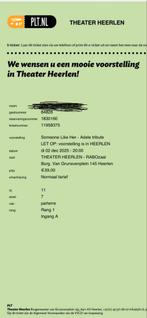 2 tickets te koop voor Adèle Tribute, Tickets en Kaartjes, Twee personen, December