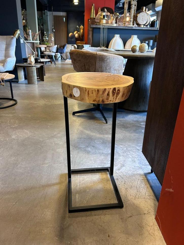 Boomstam bijzettafel hout !showroom uitverkoop!, Huis en Inrichting, Bureaus, Nieuw, Ophalen