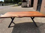 Massief mangohouten boomstam eettafel, Huis en Inrichting, Tafels | Eettafels, Ophalen, 100 tot 150 cm, 200 cm of meer, Zo goed als nieuw