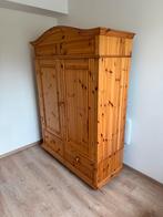 Houten kledingkast - Massief hout, Huis en Inrichting, Gebruikt, 100 tot 150 cm, Ophalen of Verzenden, Met lade(s)