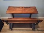 schoolbankje vintage met opbergruimte, Huis en Inrichting, Tafels | Sidetables, Ophalen, Gebruikt, 100 tot 150 cm, 25 tot 50 cm