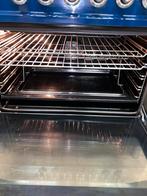 Luxe konings blauwe Boretti Fornuis 5 pits met Frytop 90 cm, Witgoed en Apparatuur, Fornuizen, 60 cm of meer, Ophalen of Verzenden