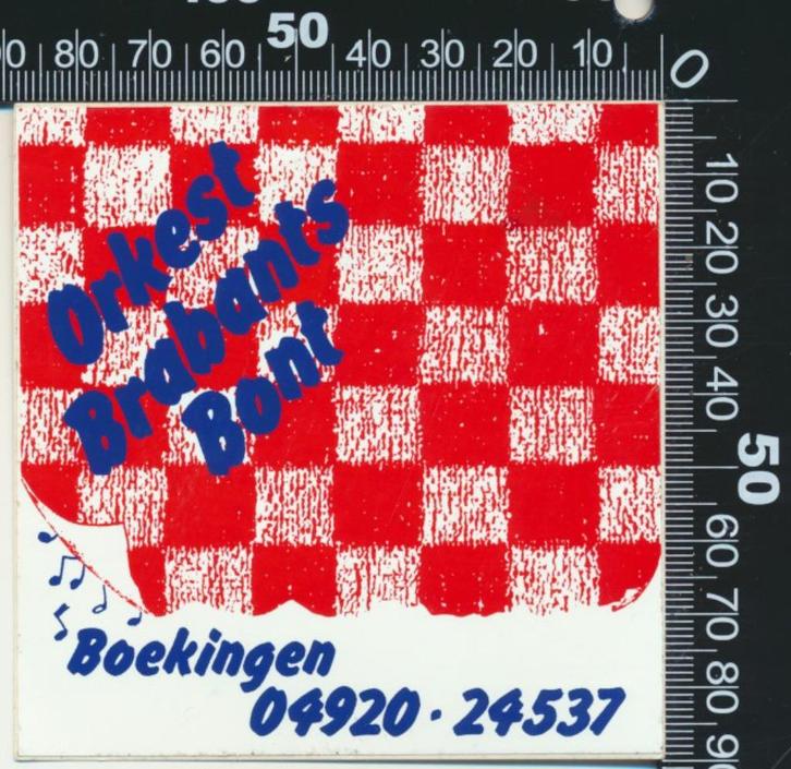 Sticker: Orkest Brabants Bont, Verzamelen, Stickers, Zo goed als nieuw, Bedrijf of Vereniging, Ophalen of Verzenden