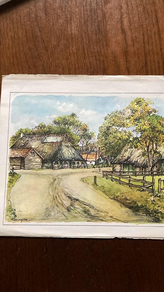 2x B.Brobbel  Dwingeloo en Rotterdam, Antiek en Kunst, Kunst | Schilderijen | Klassiek, Ophalen of Verzenden