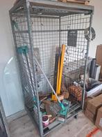 Rolcontainer gegalvaniseerd 4 gelagerde wielen, 100 liter of meer, Ophalen of Verzenden, Zo goed als nieuw, Transportkar