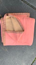 Vintage deken,bedsprei,woondeken,roze,bruin,190x225, Ophalen of Verzenden, Gebruikt