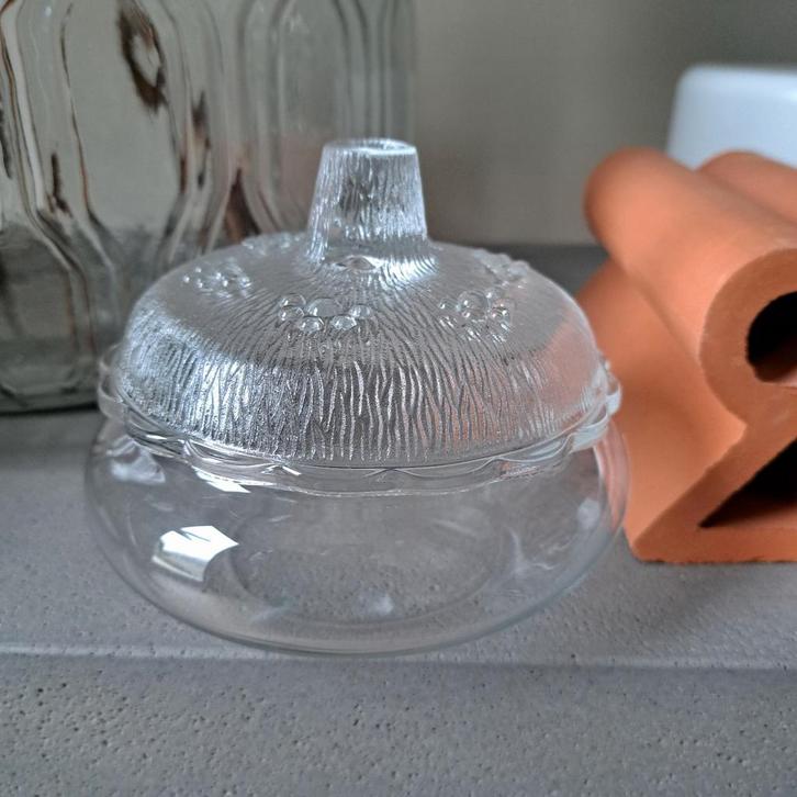 Glazen schaaltje met deksel,  vintage design, Huis en Inrichting, Woonaccessoires | Schalen en Manden, Zo goed als nieuw, Schaal