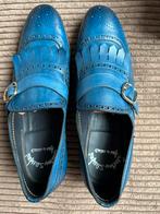 SANTONI, loafer monk, blue, dandyisch, size 8.5 new, Kleding | Heren, Schoenen, Loafers, Nieuw, Santoni, Verzenden