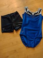 Turnpakje+broekje mt 116/122 nieuw handwerk, Blauw, Nieuw, Turnpak(je), Kindermaat 122 t/m 140