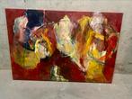 2 abstracte handgeschilderde schilderijen, Ophalen of Verzenden