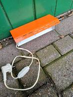 Retro Bedlampje Jaren 70 Oranje, Ophalen of Verzenden, Gebruikt, Metaal, Retro